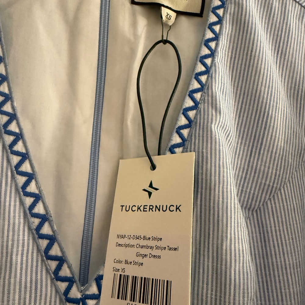 Tuckernuck Light Blue Maxi Dress with Colorful Tassels - Picture 11 of 13